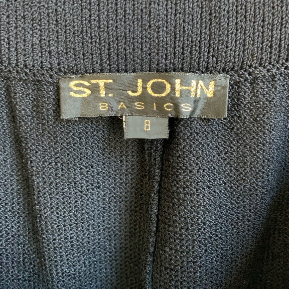 St John Basics Knit Pants Size 8 Black - Picture 4 of 6